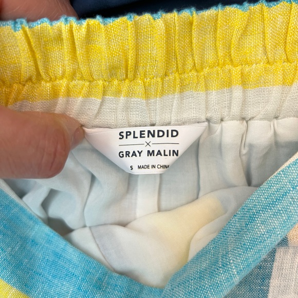 *New* Splendid x Gray Malin Stripe Linen Pants, Sizes Small - Picture 5 of 6